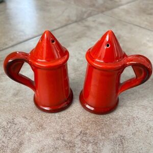 Metlox Poppy Trail Red Vintage Salt and Pepper Shakers California Pottery MCM